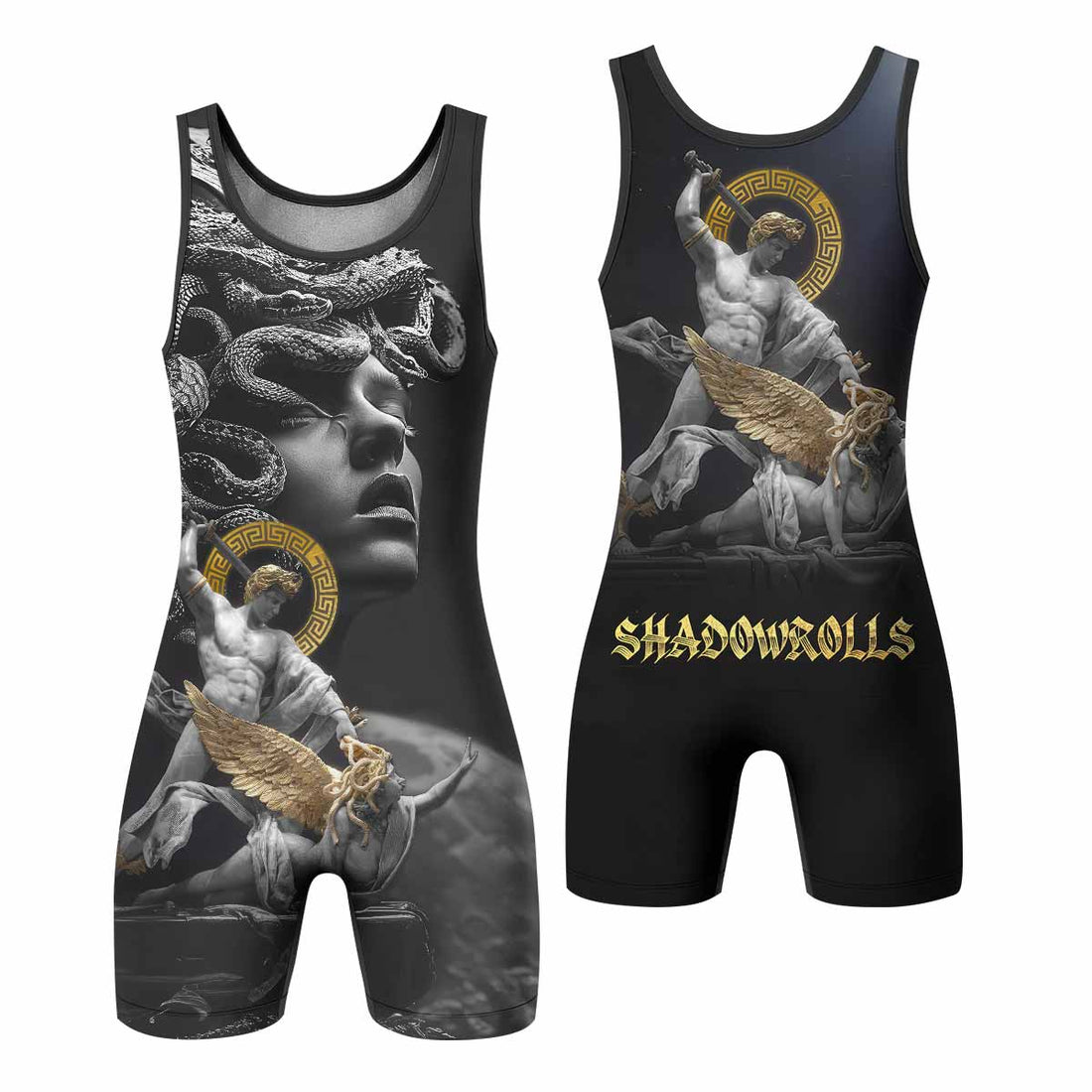 Fall of Medusa Wrestling Singlet - front and back view