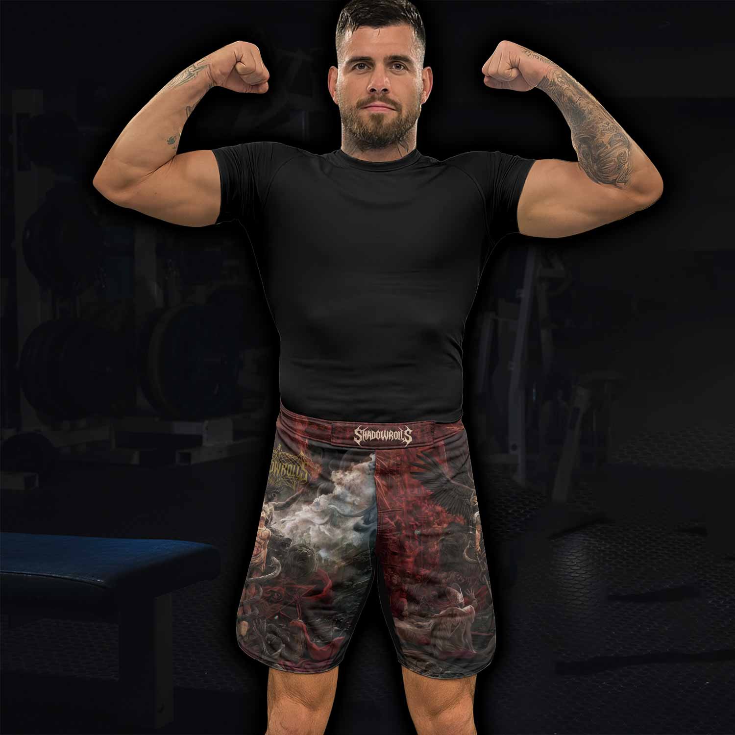 Fallen Angel Fight Shorts - lifestyle view