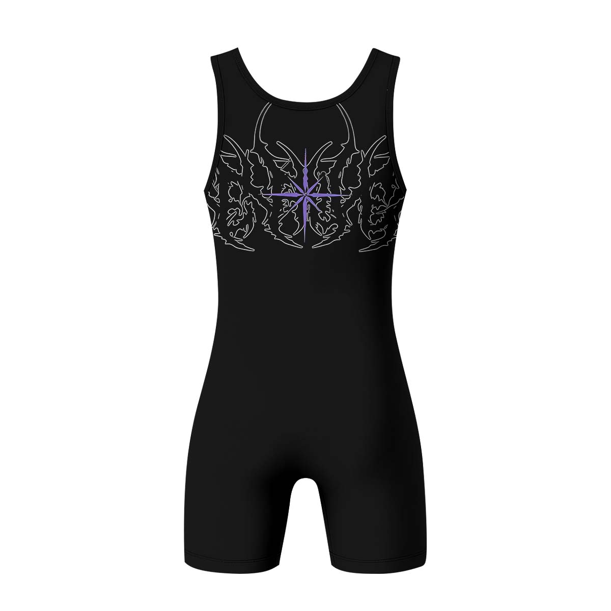 Far From Grace Wrestling Singlet - back view mockup