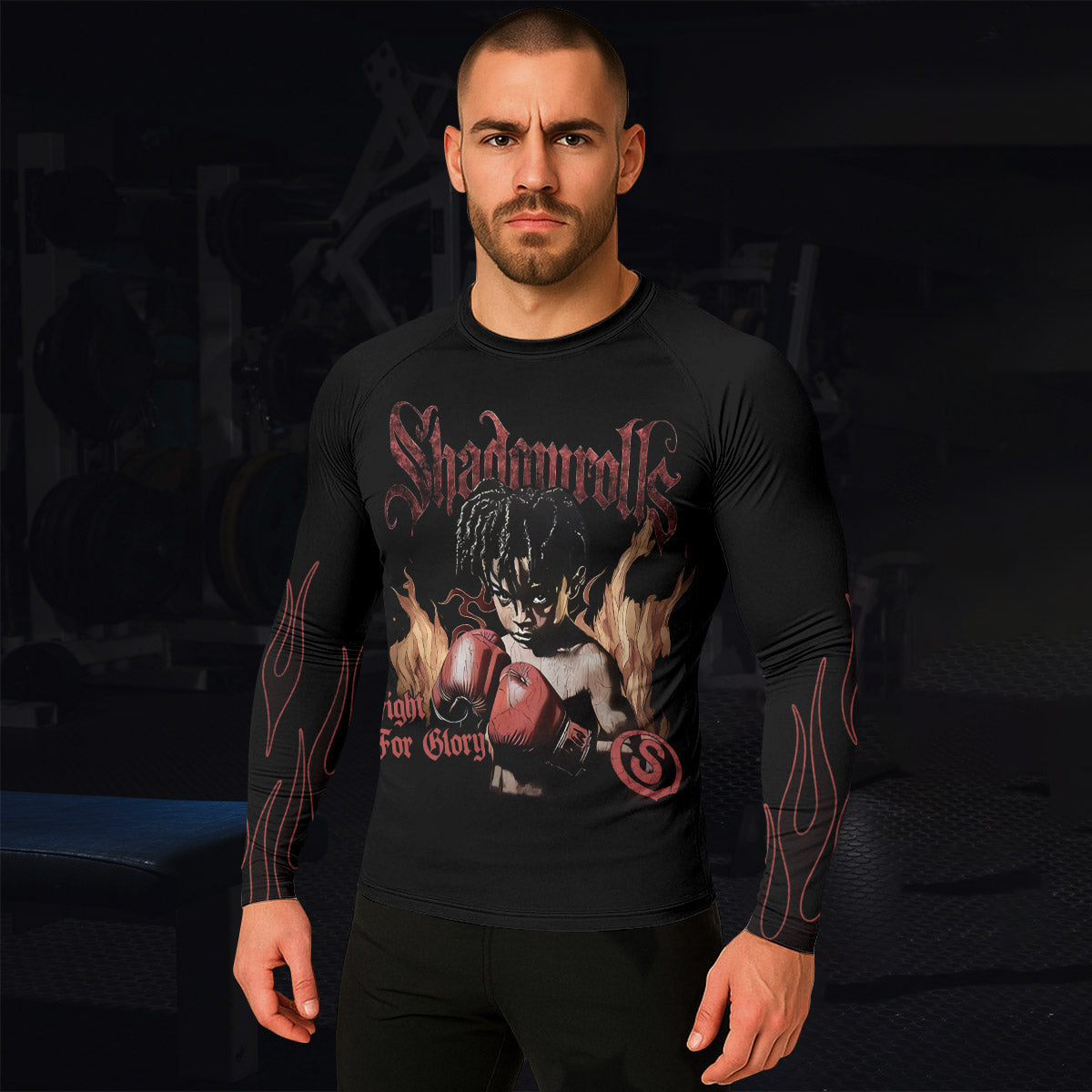 Fight for Glory Men’s Long Sleeve Rash Guard - lifestyle view