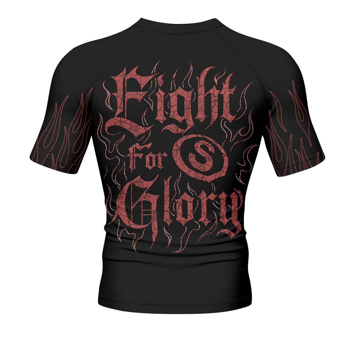 Fight for Glory Men’s Short Sleeve Rash Guard - back view mockup