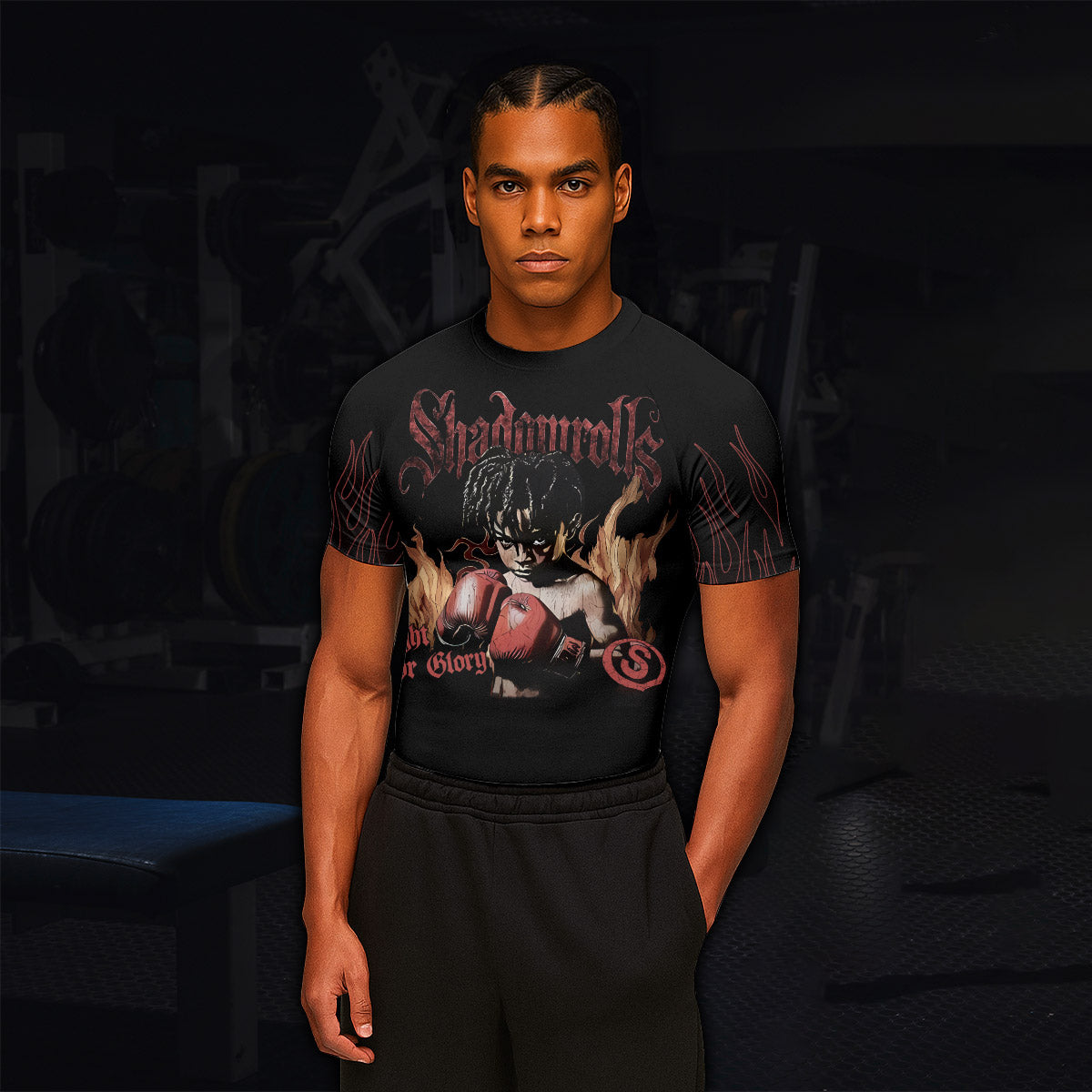 Fight for Glory Men’s Short Sleeve Rash Guard - lifestyle view