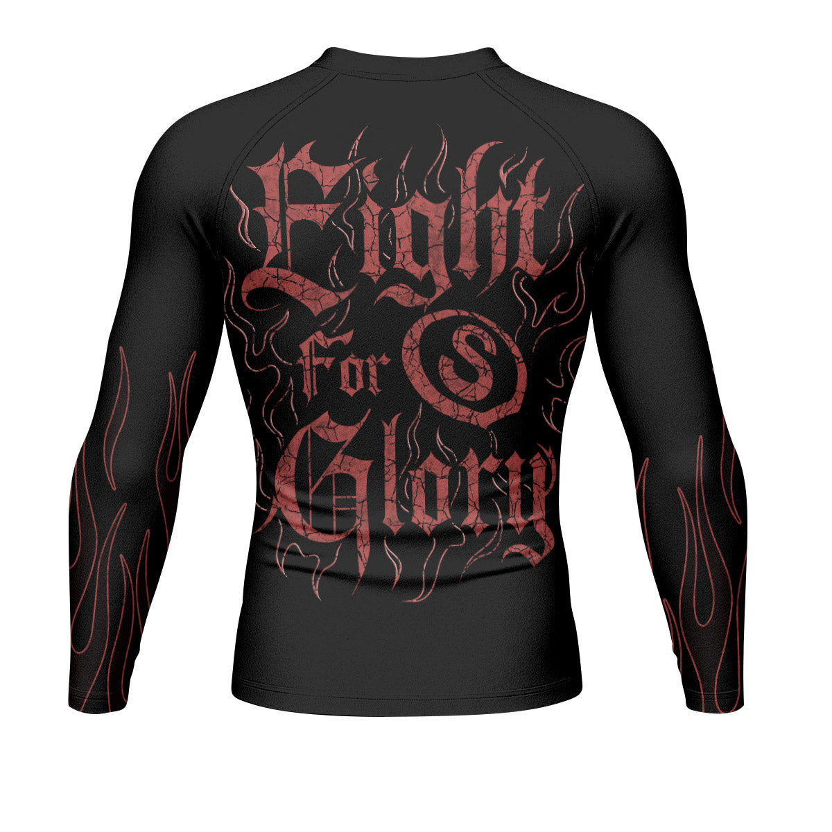 Fight for Glory Men’s Long Sleeve Rash Guard - back view mockup