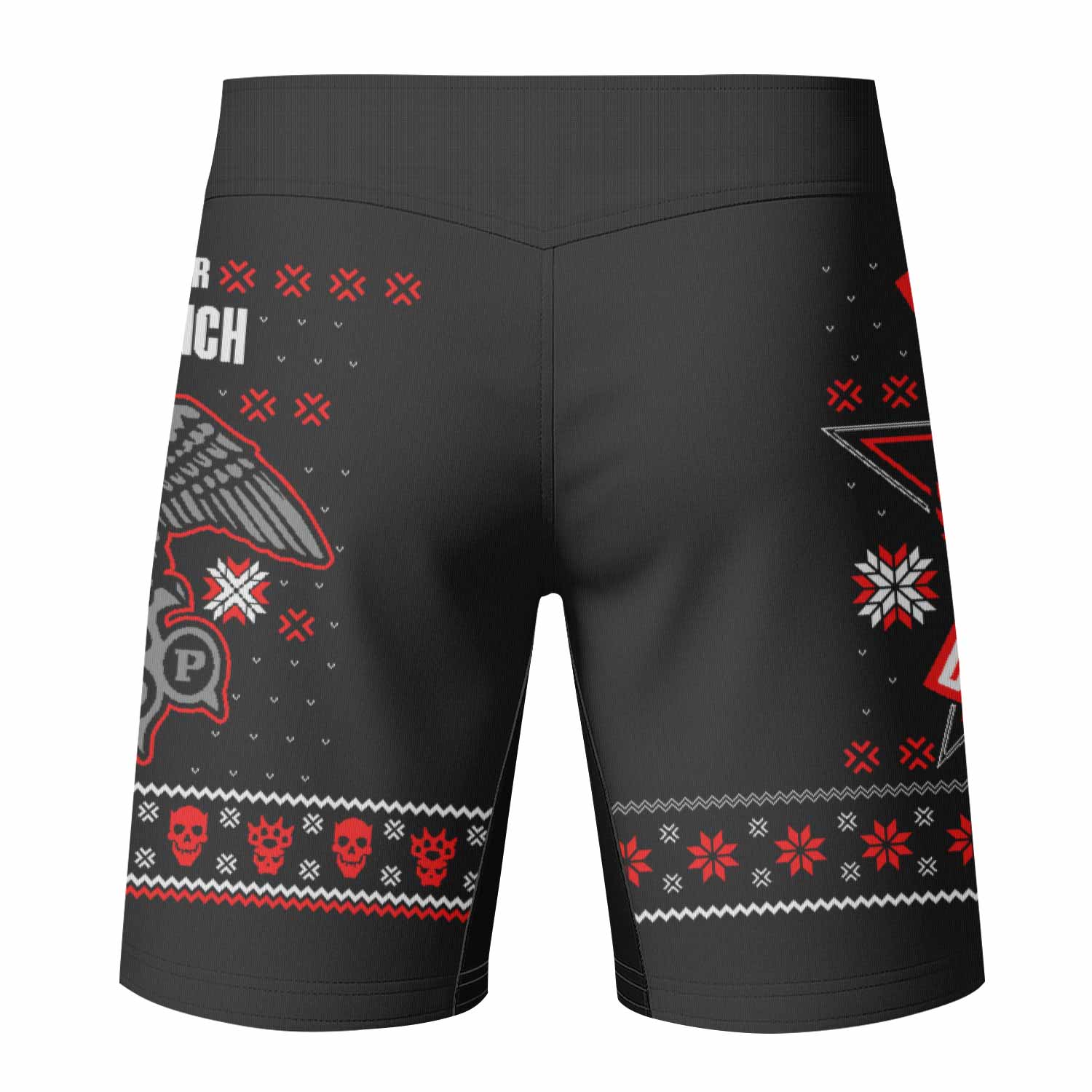 Five Finger Death Punch Eagle Heavy Metal Band Mixed Martial Arts Shorts - back view mockup
