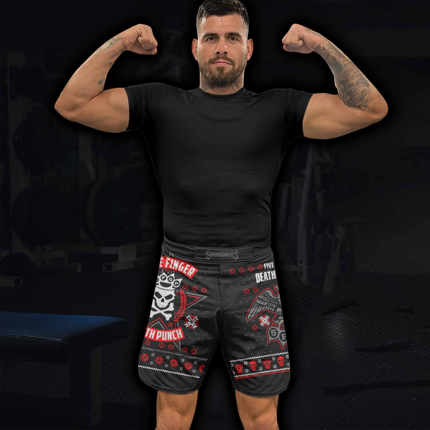 Five Finger Death Punch Eagle Heavy Metal Band Mixed Martial Arts Shorts - lifestyle view