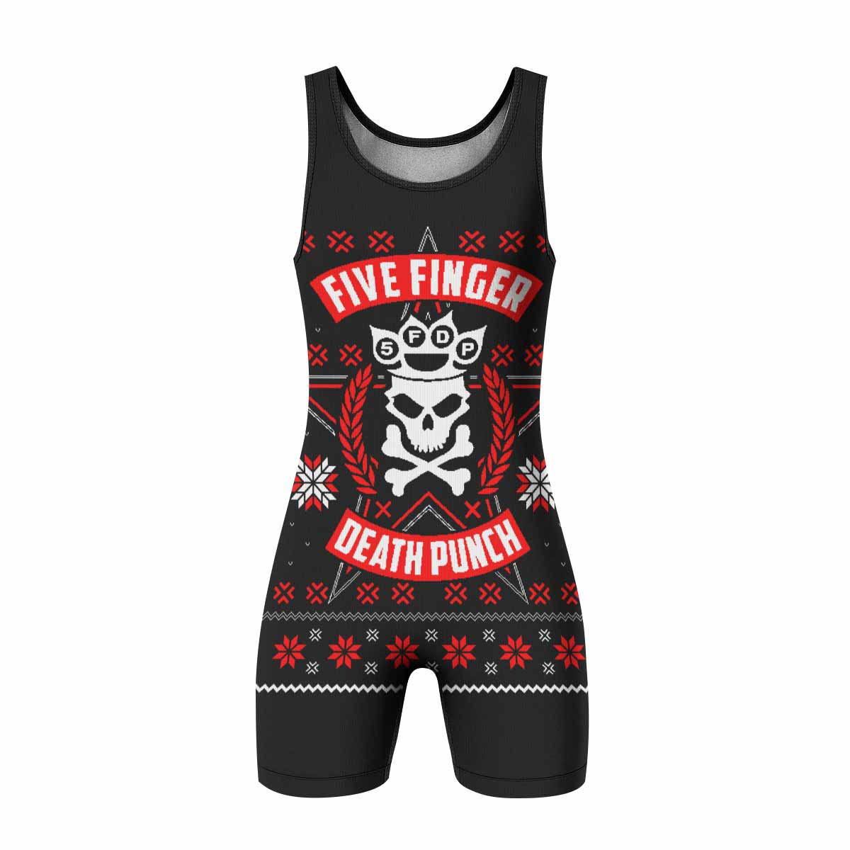 Five Finger Death Punch Eagle Heavy Metal Band Wrestling Singlet - front view mockup