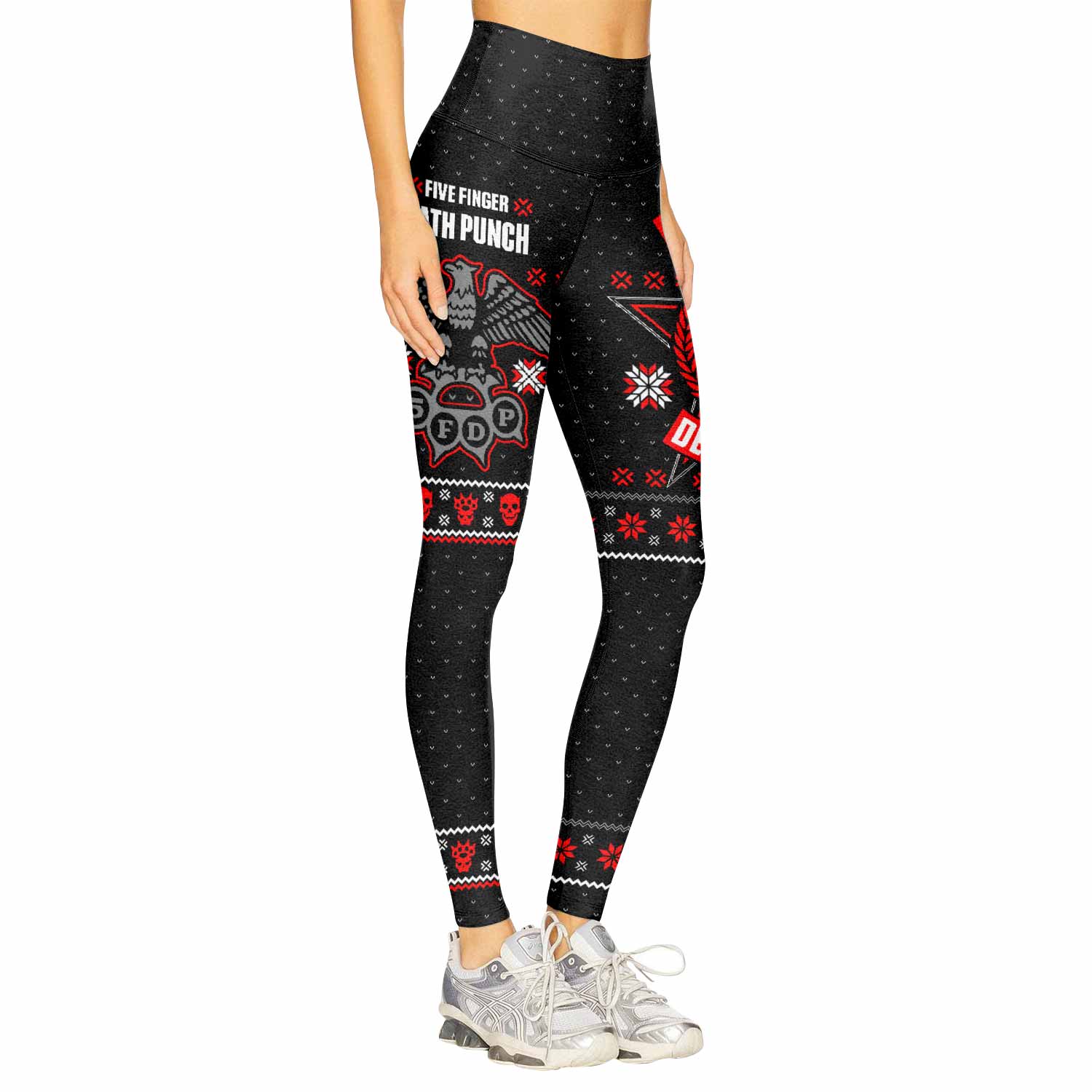 Five Finger Death Punch Eagle Heavy Metal Band Women's Leggings - right side mockup