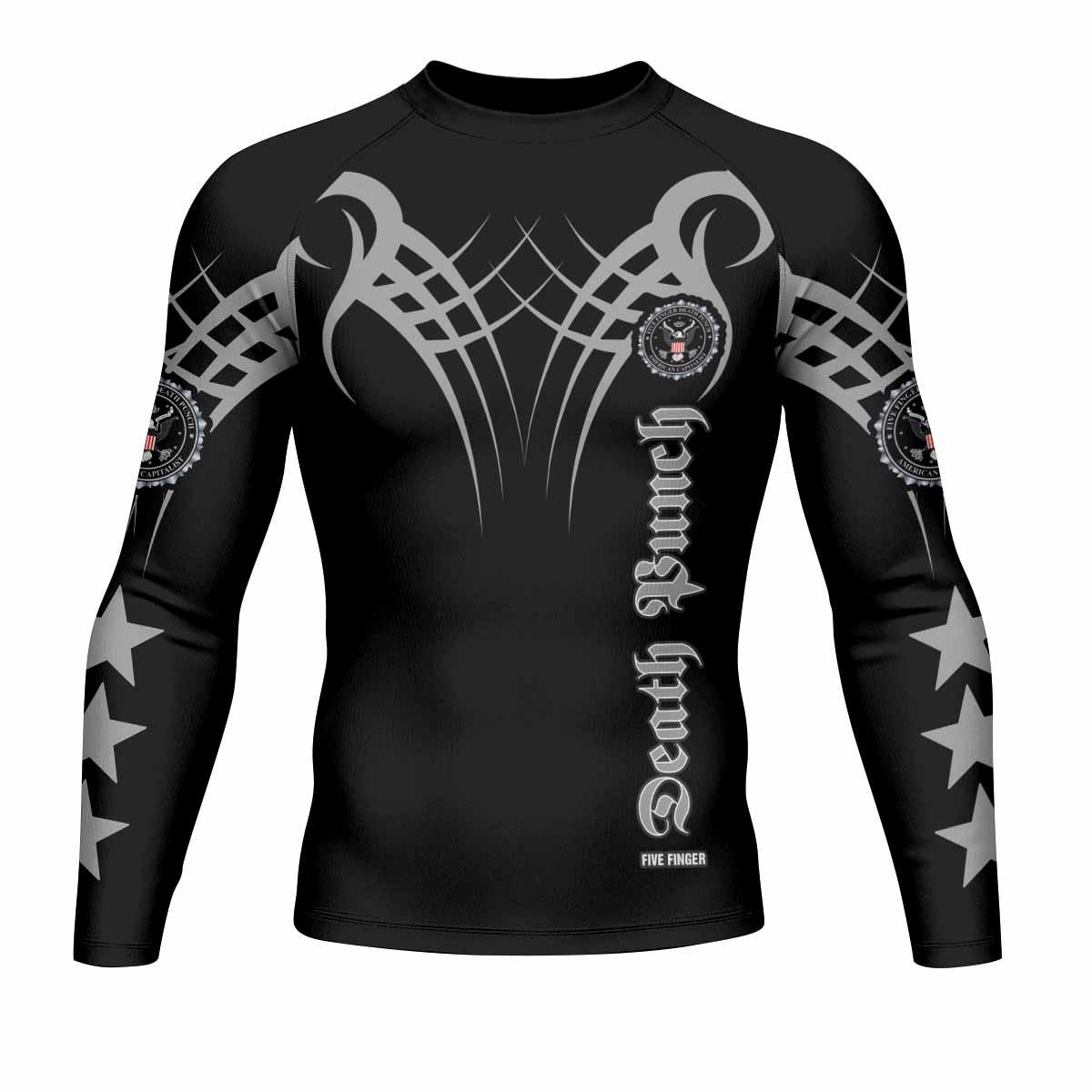 Five Finger Death Punch Men's Rash Guard Long Sleeve - front view mockup
