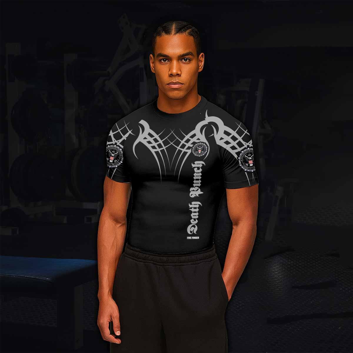 Five Finger Death Punch Men's Rash Guard Short Sleeve - lifestyle view