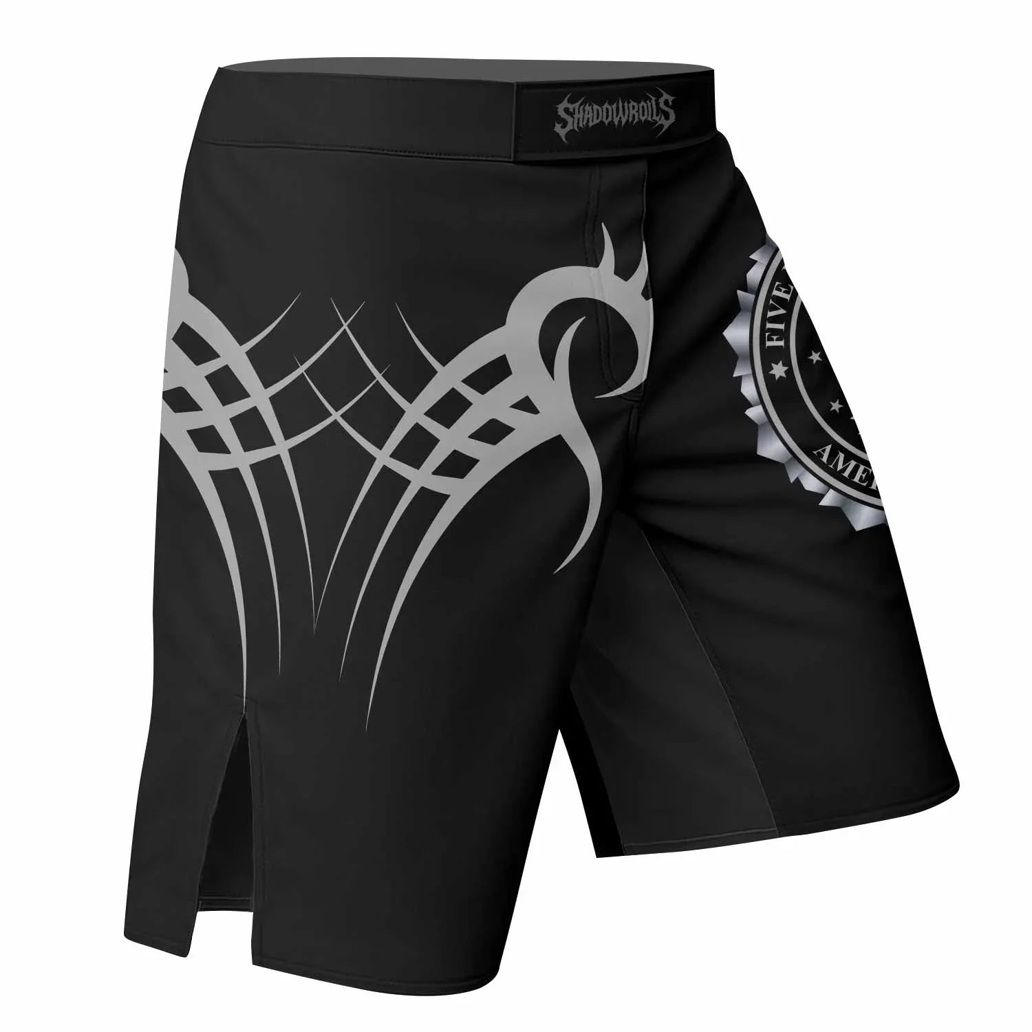 Five Finger Death Punch Mixed Martial Arts Shorts - right side mockup