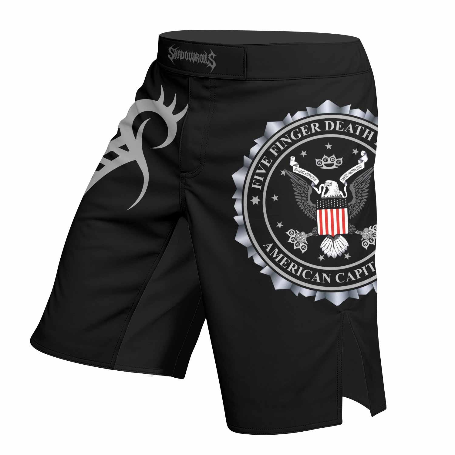 Five Finger Death Punch Mixed Martial Arts Shorts - left side mockup