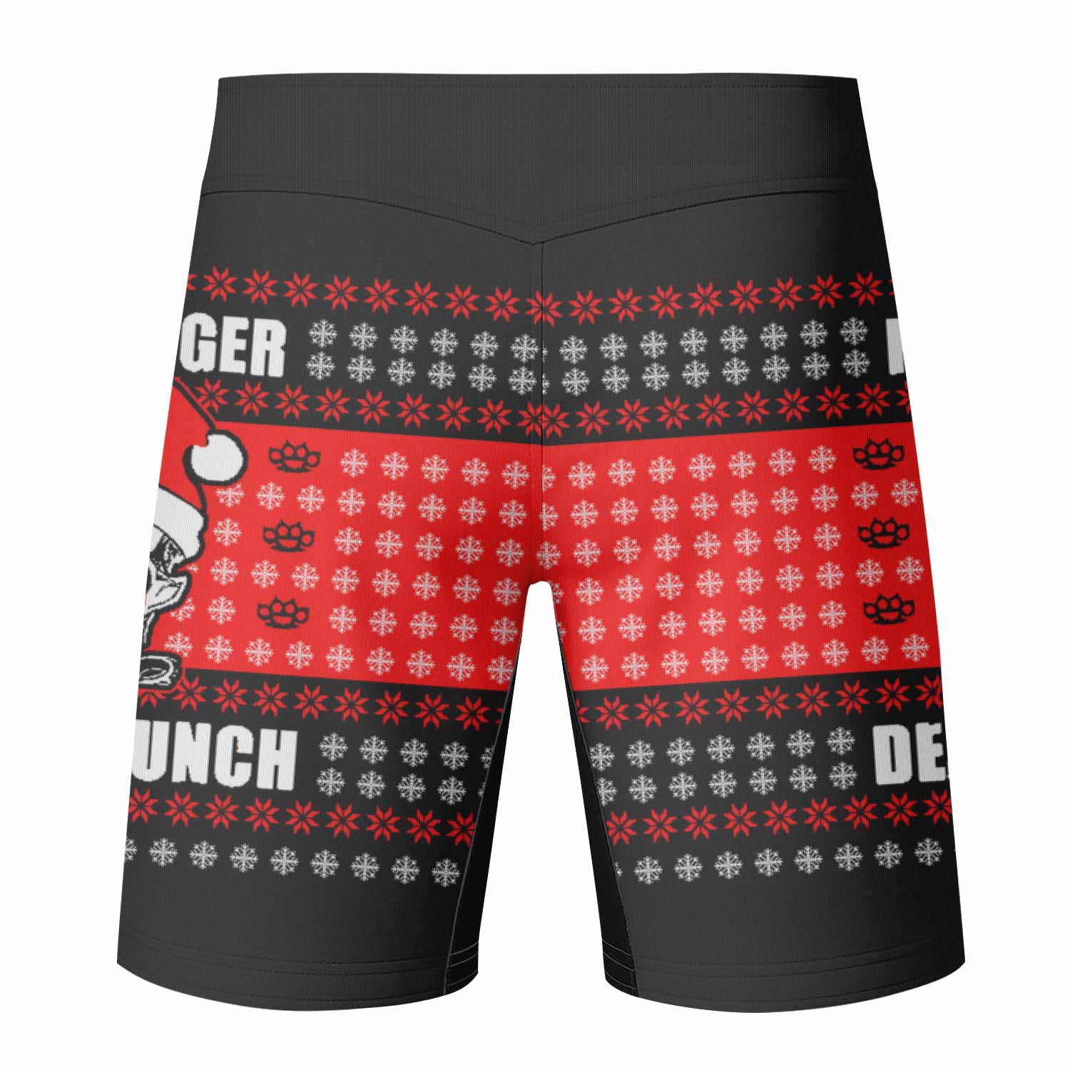 Five Finger Death Punch Ugly Heavy Metal Band Mixed Martial Arts Shorts - back view mockup