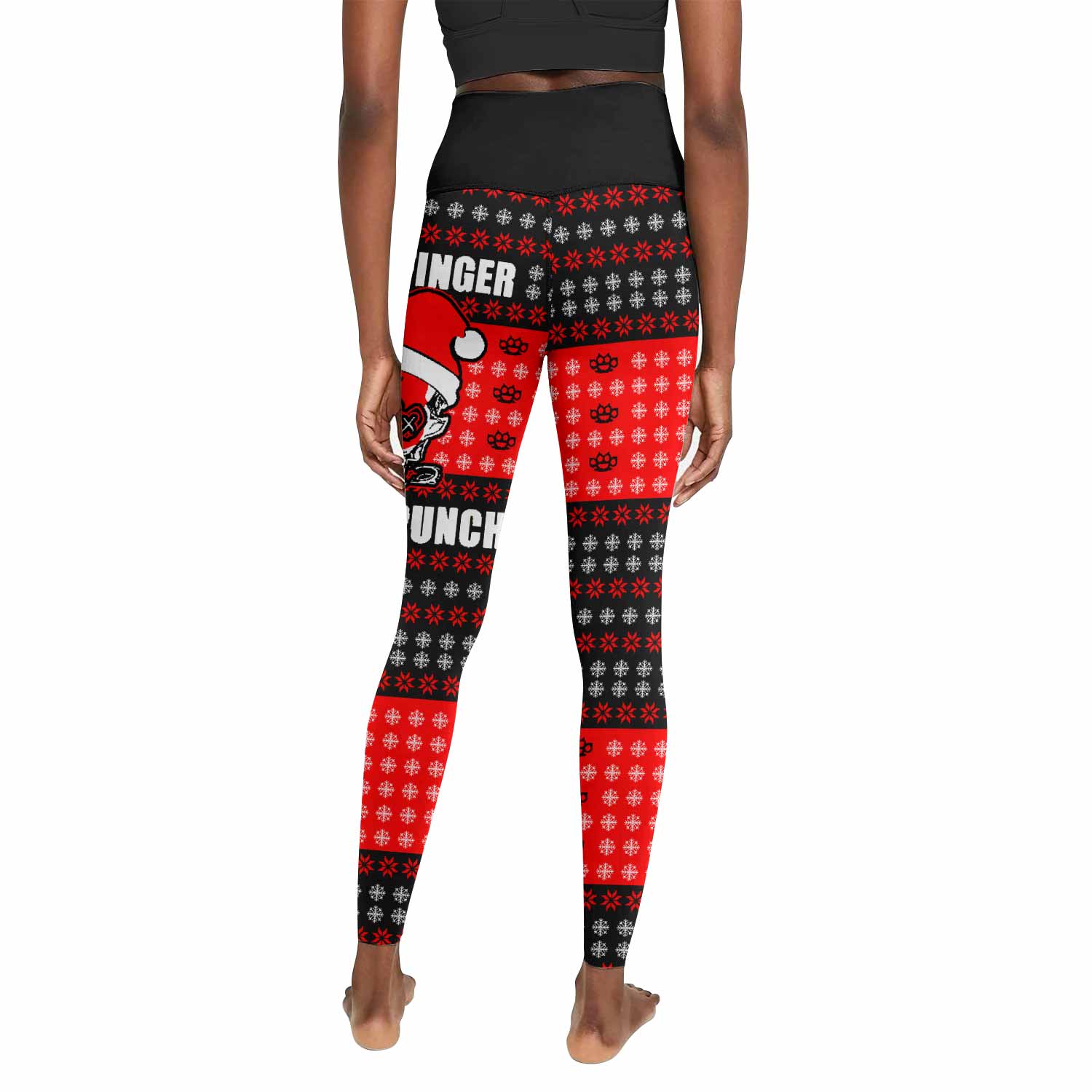 Five Finger Death Punch Ugly Heavy Metal Band Women's Leggings - back view mockup