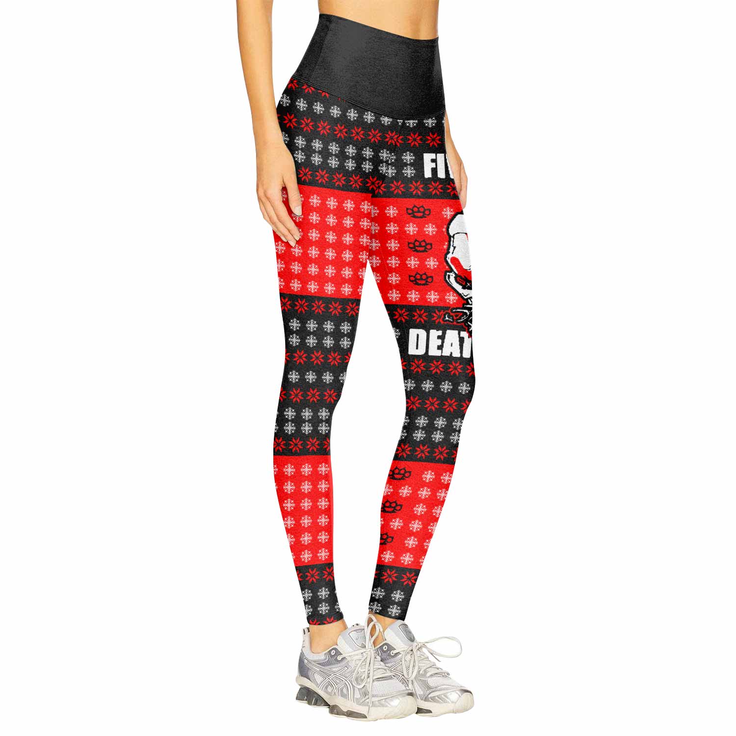 Five Finger Death Punch Ugly Heavy Metal Band Women's Leggings - right side mockup