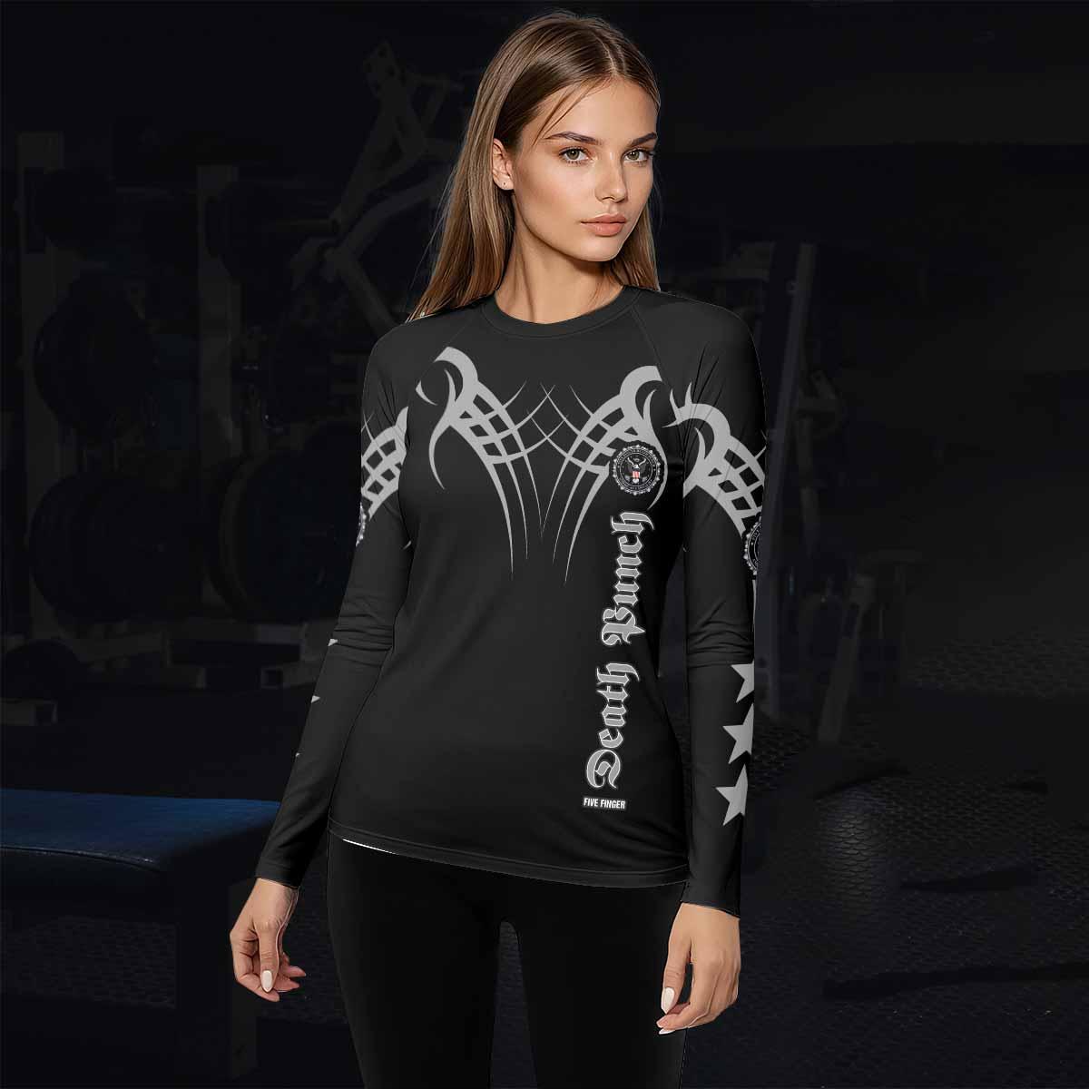 Five Finger Death Punch Women's Rash Guard Long Sleeve - lifestyle view