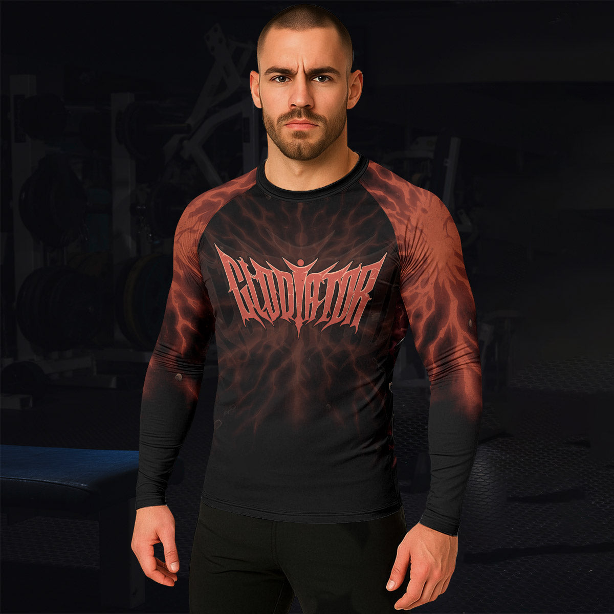 Gladiators' Last Stand Men’s Long Sleeve Rash Guard - lifestyle view