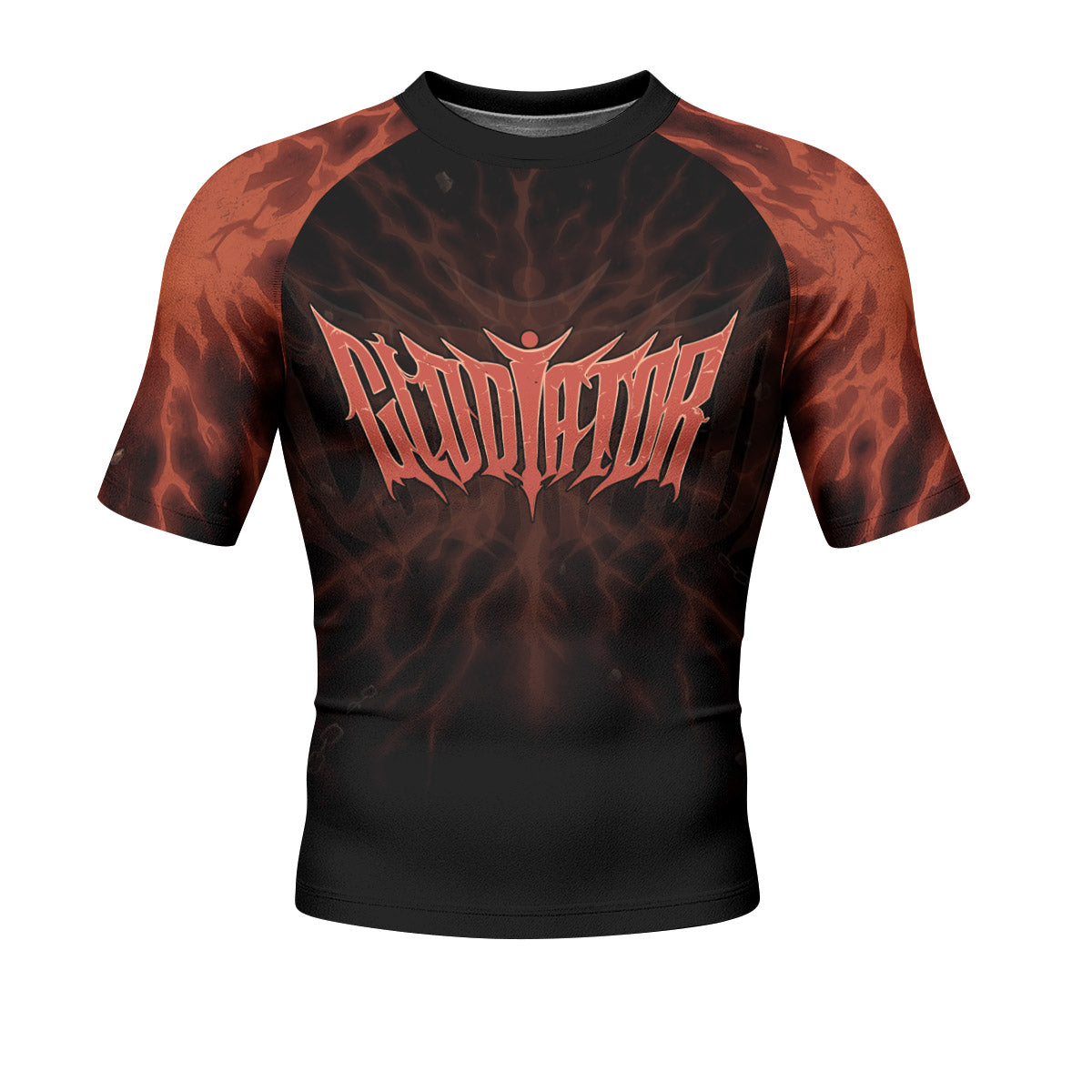 Gladiators' Last Stand Men’s Short Sleeve Rash Guard - front view mockup