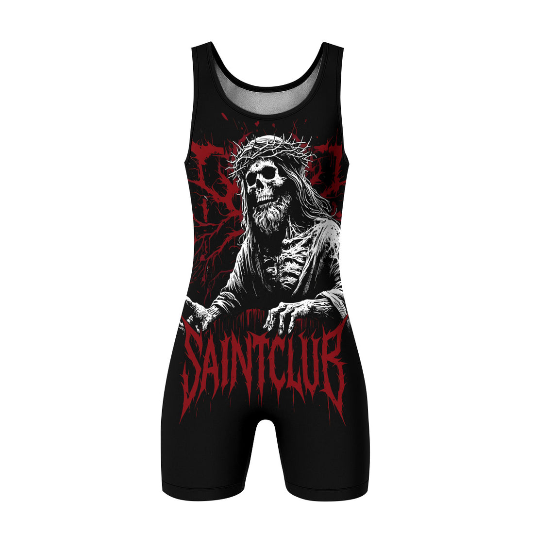 God Is Great Wrestling Singlet - front and back view