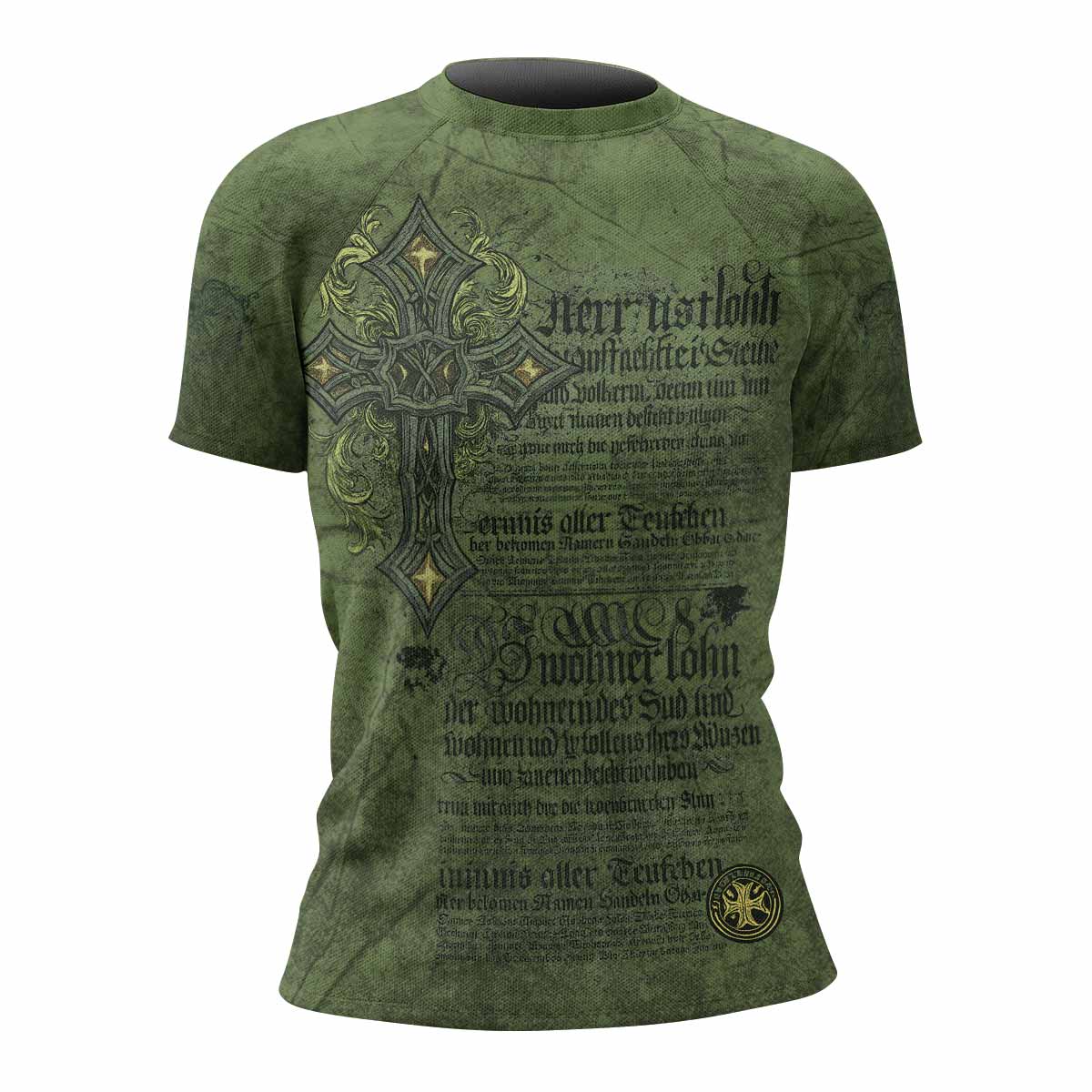 Gothic Cross Women's Rash Guard Short Sleeve - front view mockup