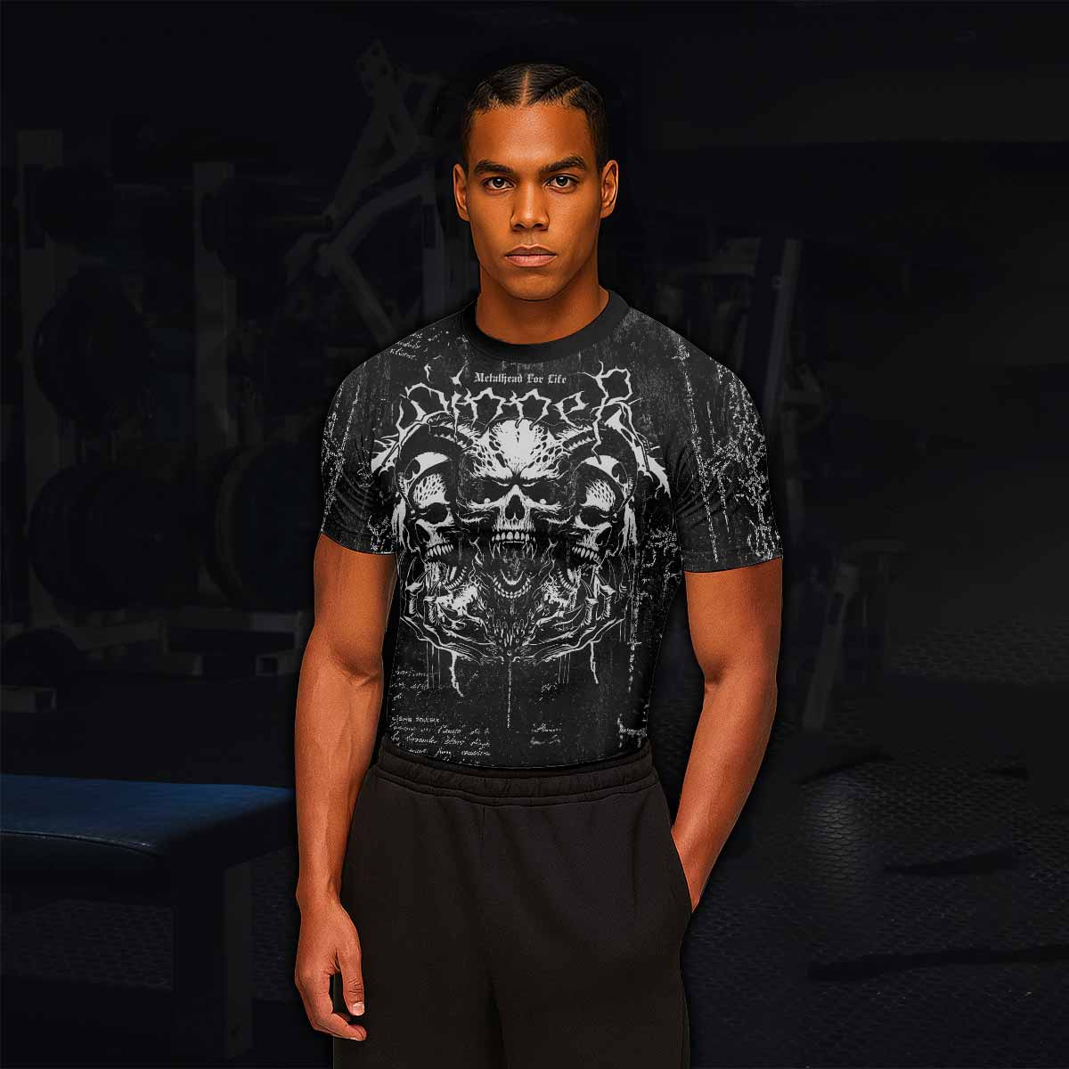 Hellborn Wrath Men's Rash Guard Short Sleeve - lifestyle view