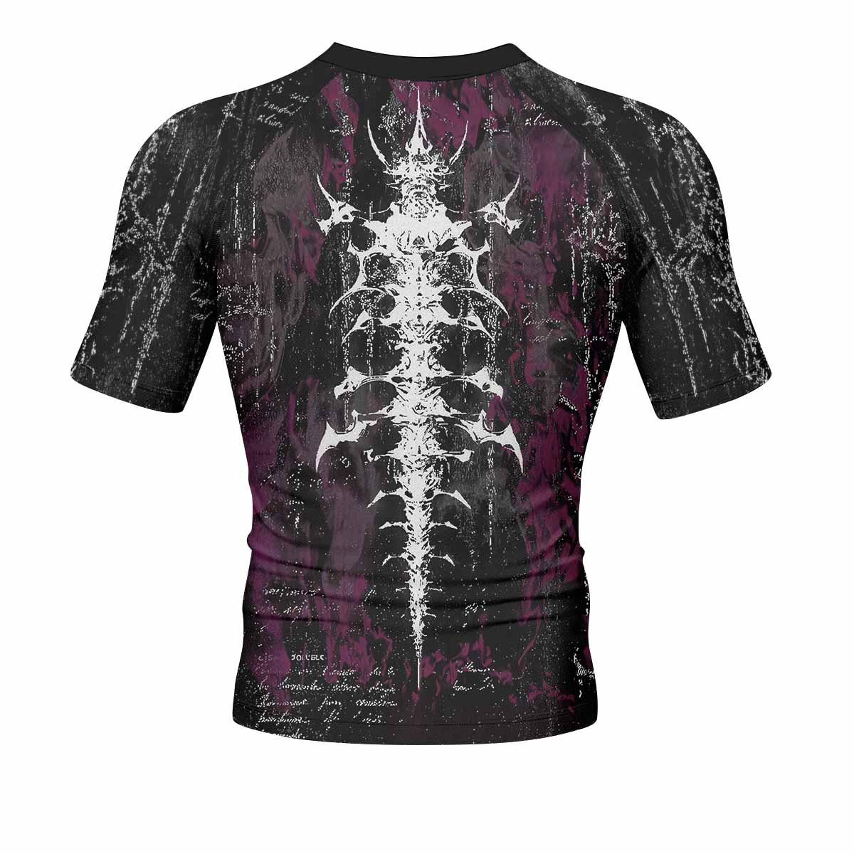 Hellborn Wrath Men's Rash Guard Short Sleeve - back view mockup 