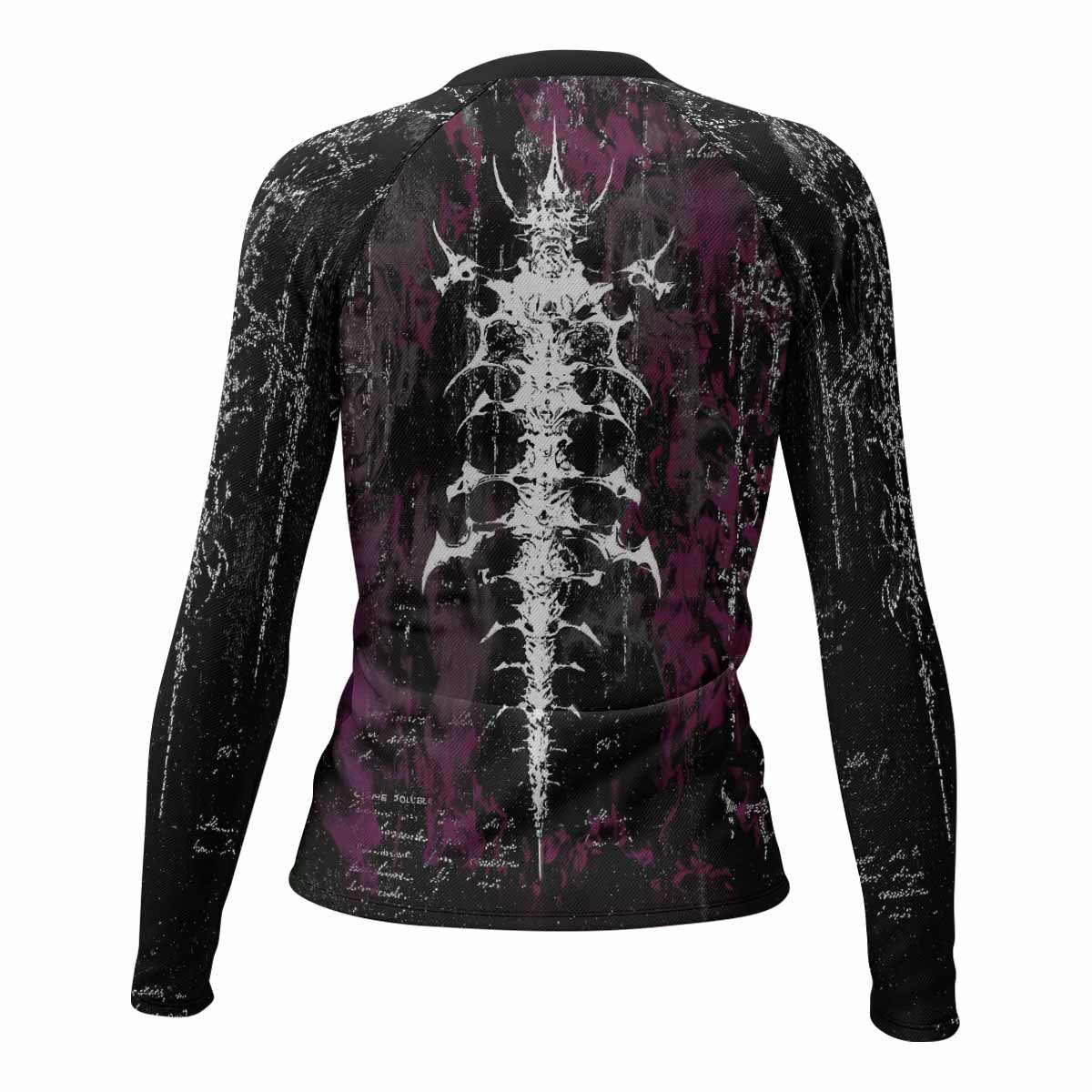 Hellborn Wrath Women's Rash Guard Long Sleeve - back view mockup 