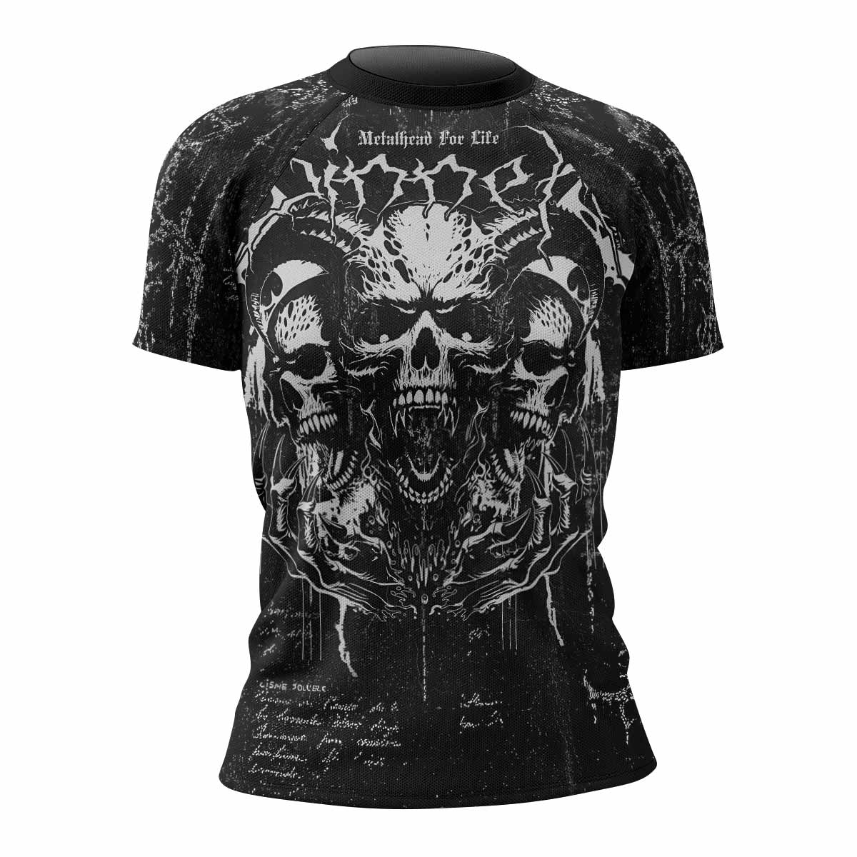 Hellborn Wrath Women's Rash Guard Short Sleeve - front view mockup 