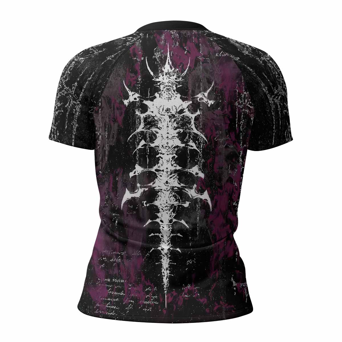 Hellborn Wrath Women's Rash Guard Short Sleeve - back view mockup 