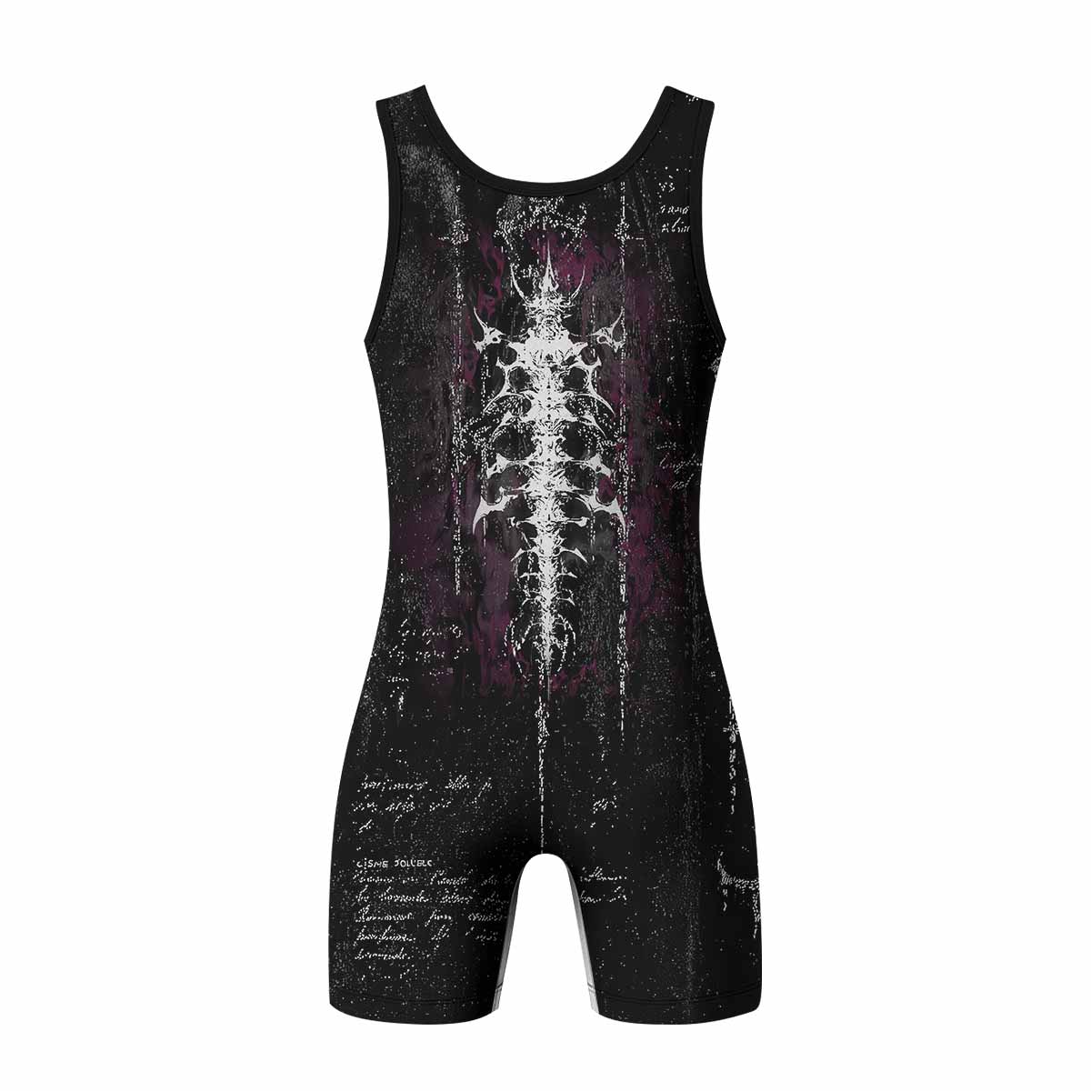 Hellborn Wrath Wrestling Singlet - back view mockup 