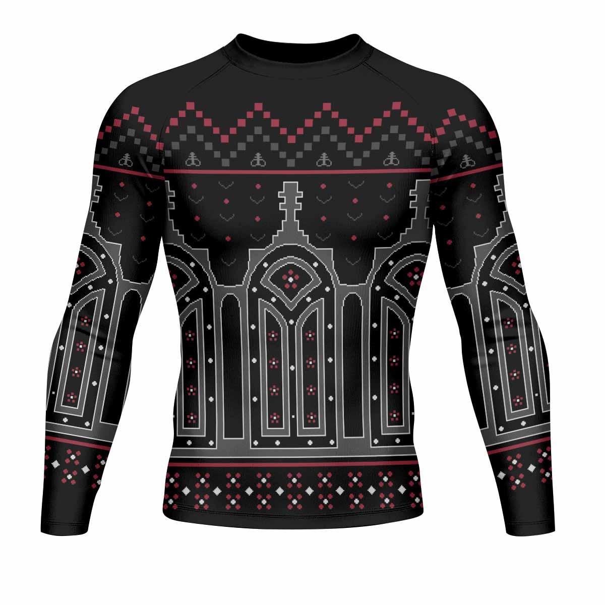 Hell's Gate Men's Rash Guard Long Sleeve - front view mockup