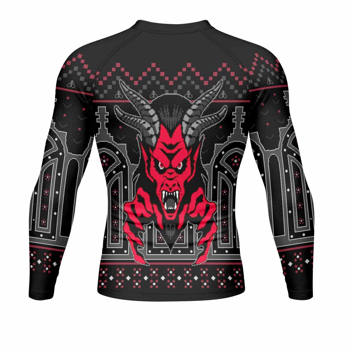 Hell's Gate Men's Rash Guard Long Sleeve - back view mockup