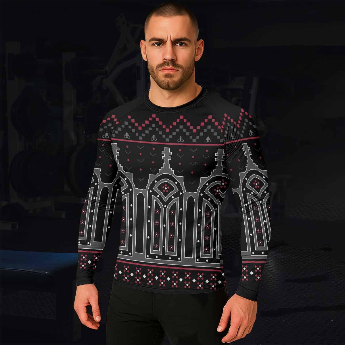 Hell's Gate Men's Rash Guard Long Sleeve - lifestyle view