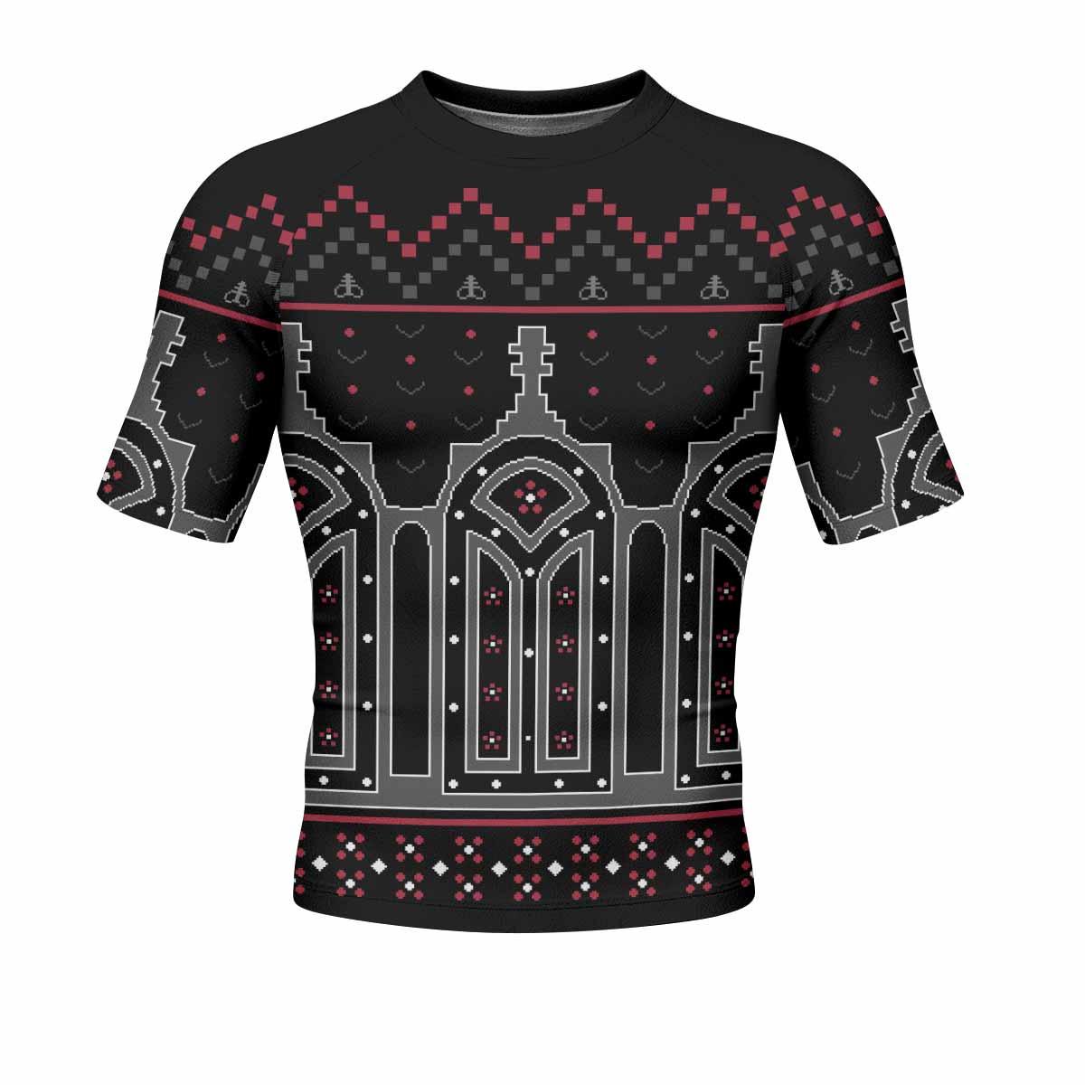 Hell's Gate Men's Rash Guard Short Sleeve - front view mockup