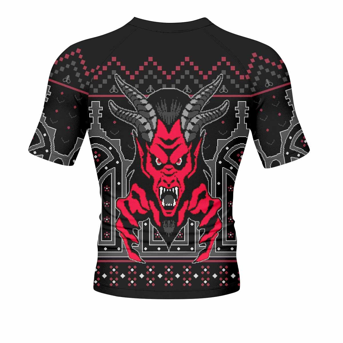 Hell's Gate Men's Rash Guard Short Sleeve - back view mockup