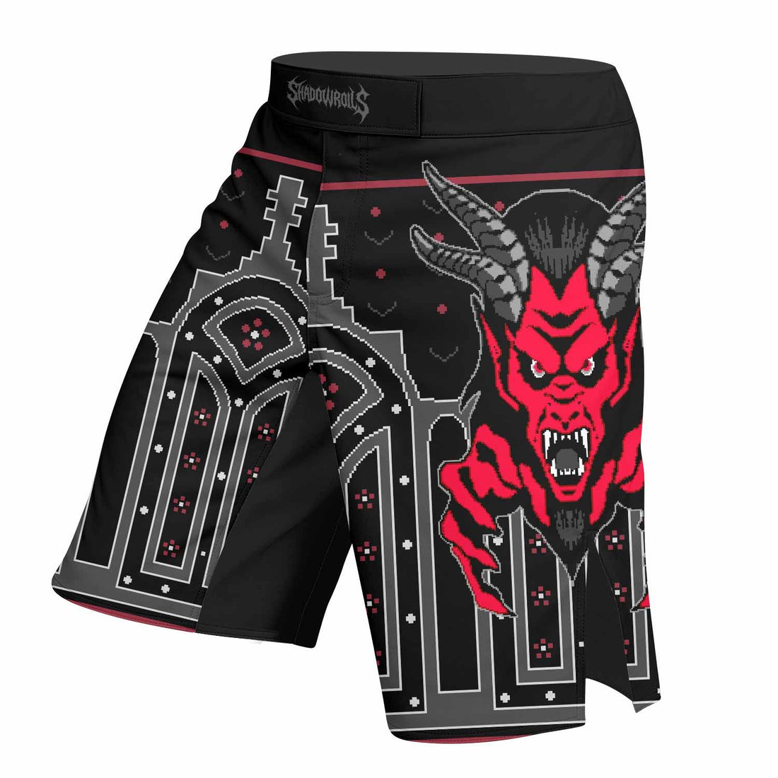 Hell's Gate Mixed Martial Arts Shorts - right side mockup