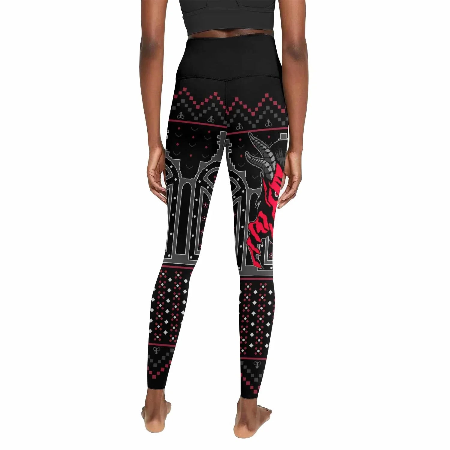 Hell's Gate Women's Leggings - back view mockup