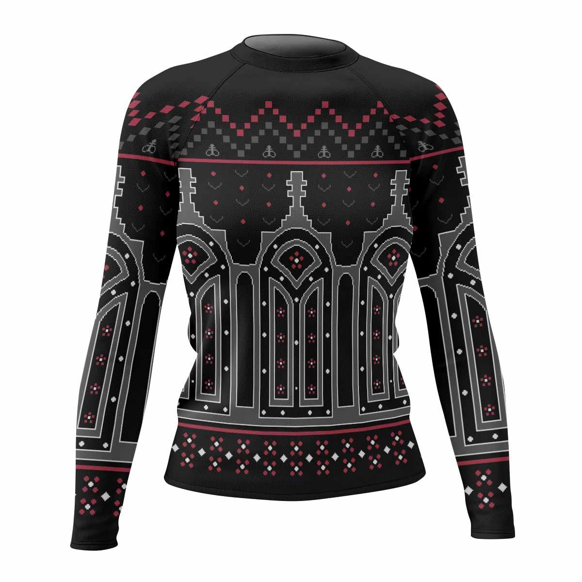 Hell's Gate Women's Rash Guard Long Sleeve - front view mockup