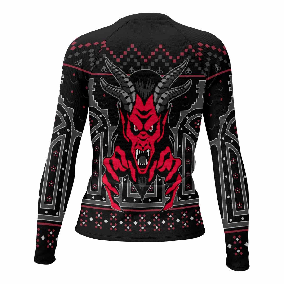 Hell's Gate Women's Rash Guard Long Sleeve - back view mockup