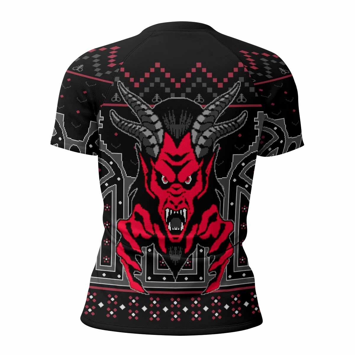 Hell's Gate Women's Rash Guard Short Sleeve - back view mockup