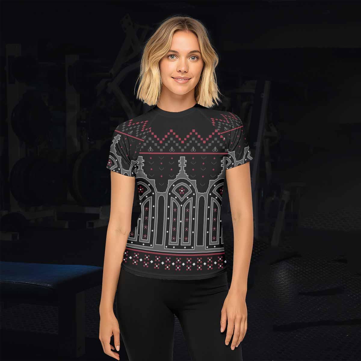 Hell's Gate Women's Rash Guard Short Sleeve - lifestyle view