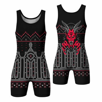 Hell's Gate Wrestling Singlet - front and back view