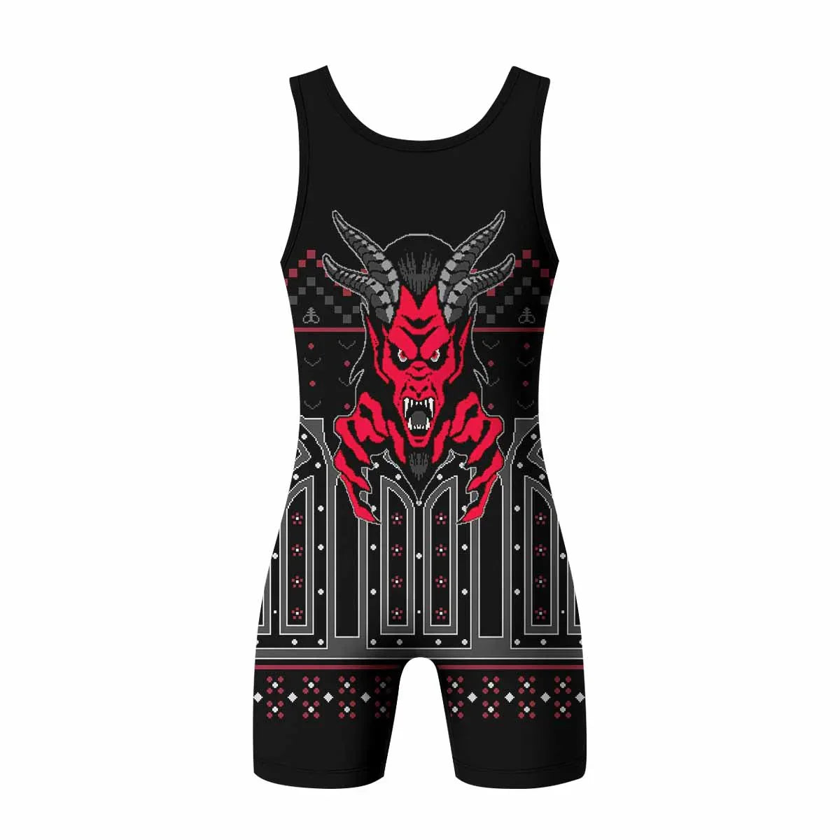 Hell's Gate Wrestling Singlet - back view mockup