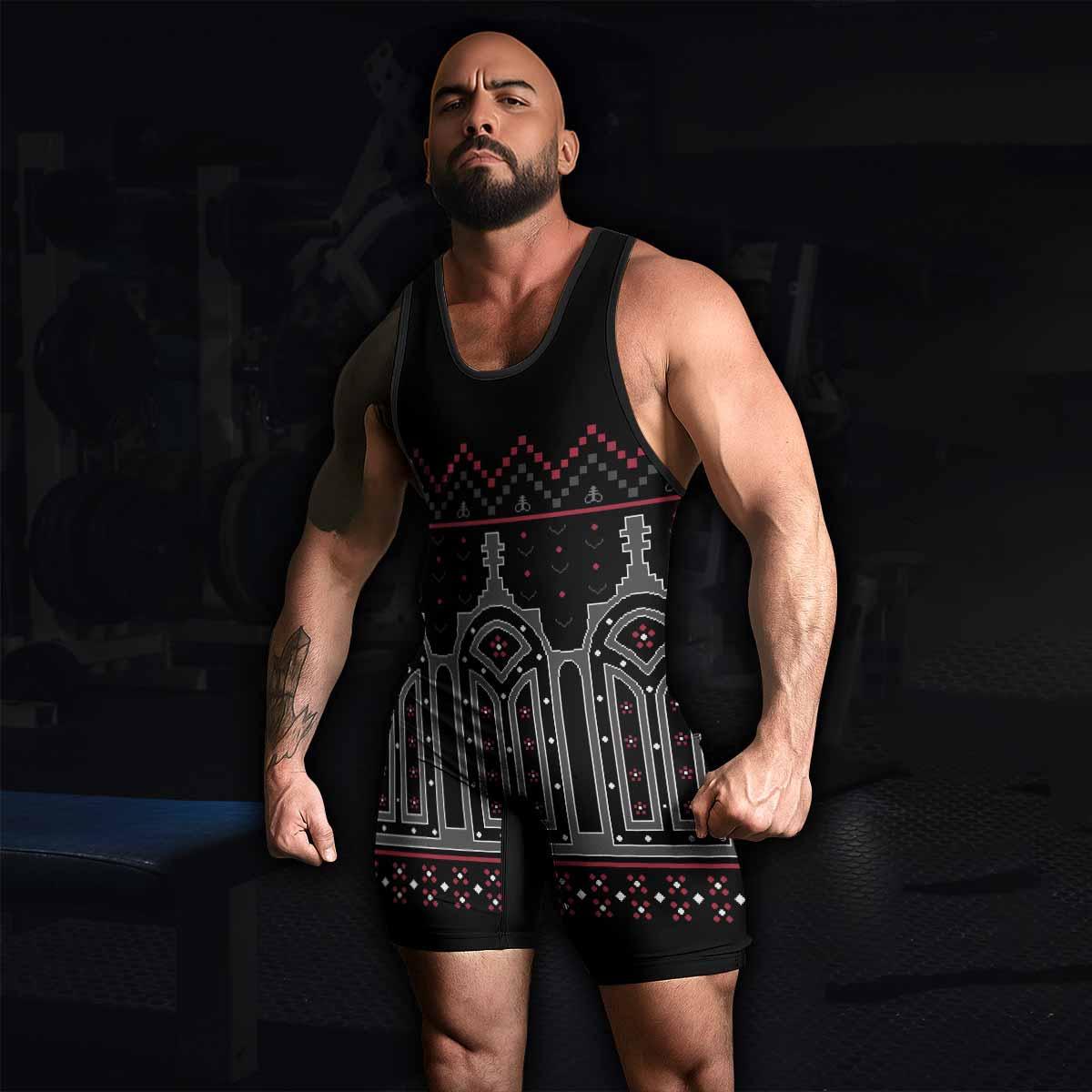 Hell's Gate Wrestling Singlet - men's lifestyle view
