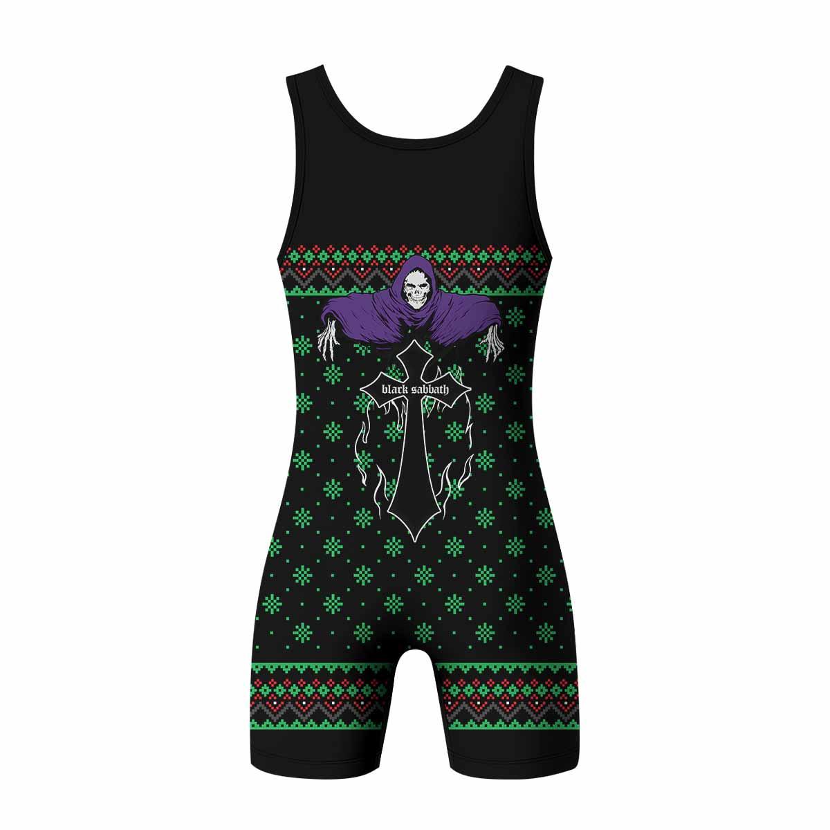 Holidays Bloody Holidays Wrestling Singlet - back view mockup