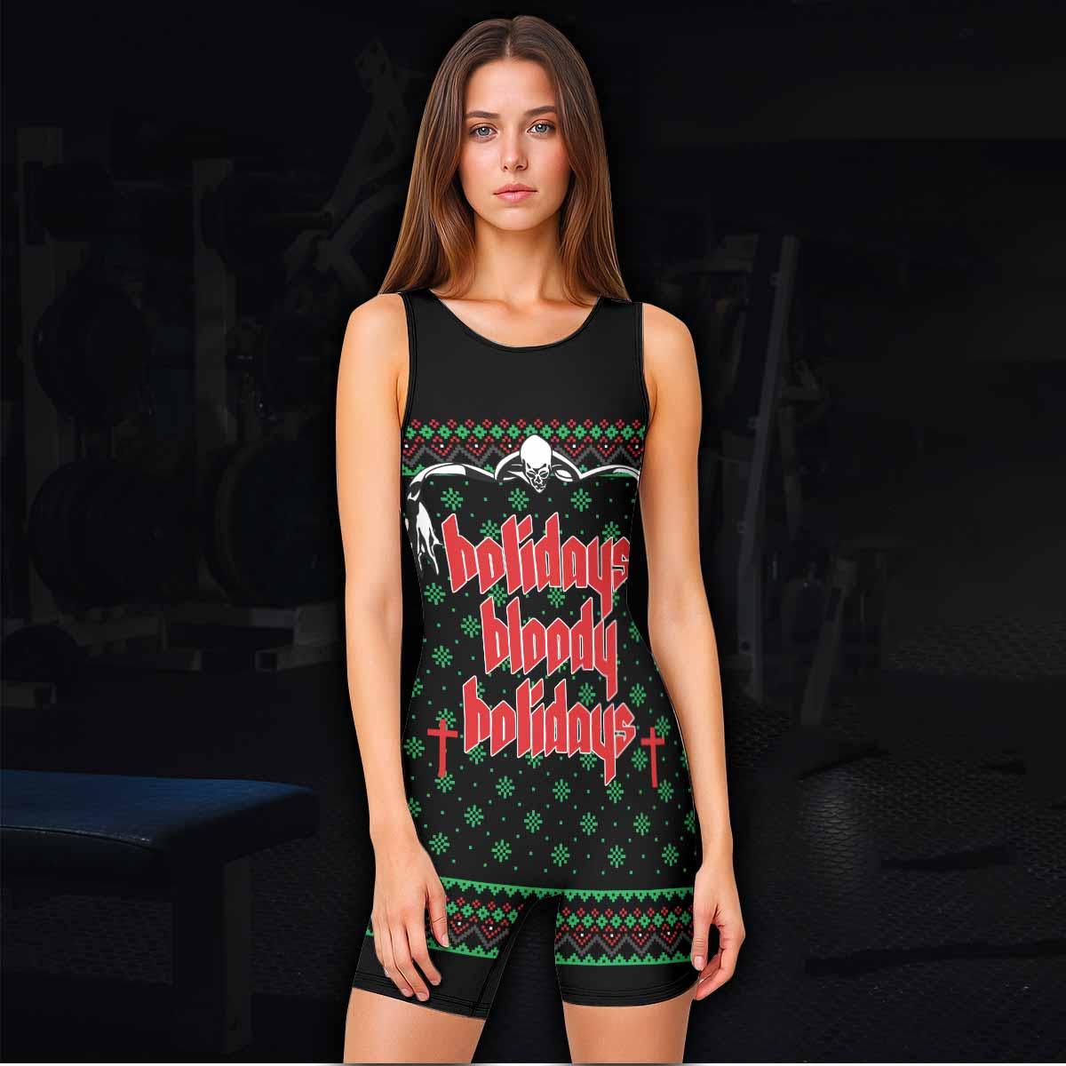Holidays Bloody Holidays Wrestling Singlet - women's lifestyle view