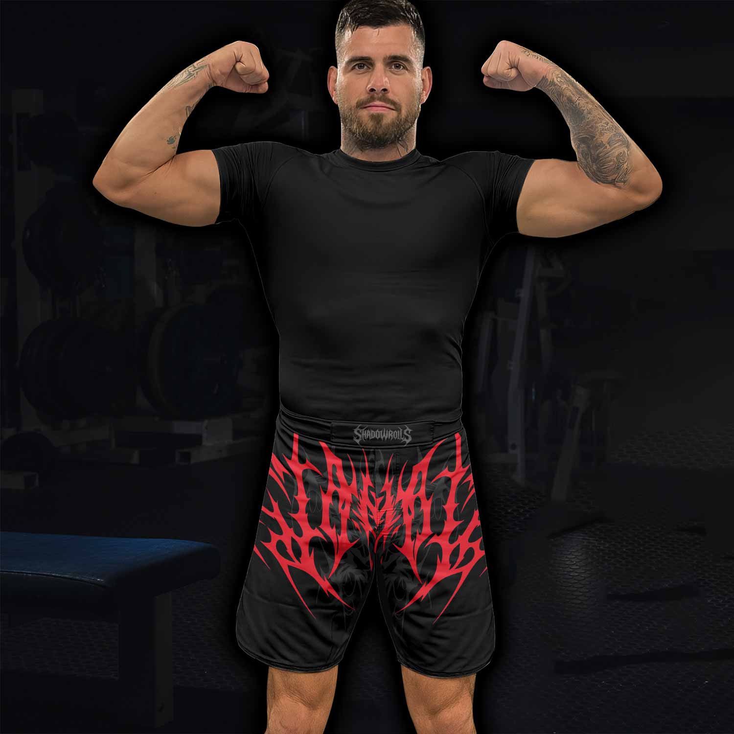 Infernal Flames Fight Shorts - lifestyle view