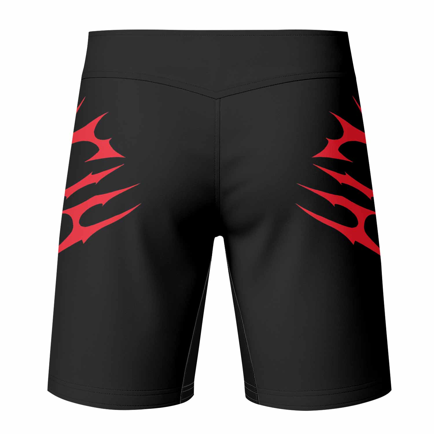 Infernal Flames Fight Shorts - back view mockup