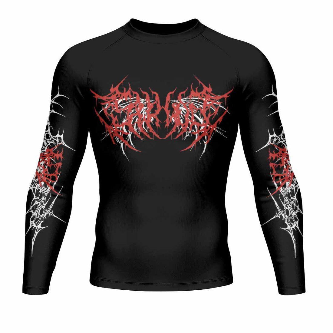 Infernal Spines Men's Rash Guard Long Sleeve - front and back view