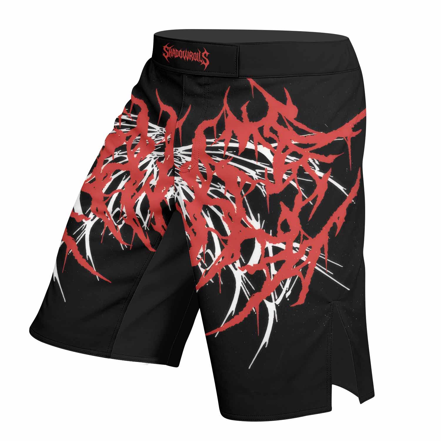 Infernal Spines Mixed Martial Arts Shorts - left side mockup