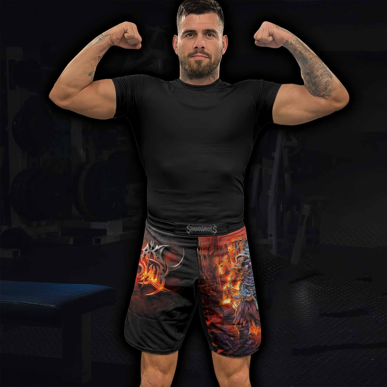 Inferno Minotaur Fight Shorts - lifestyle view